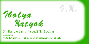 ibolya matyok business card